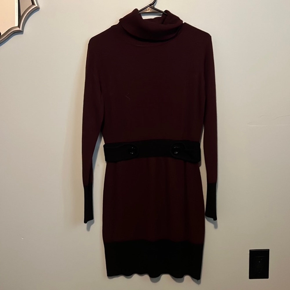 Red sweater dress